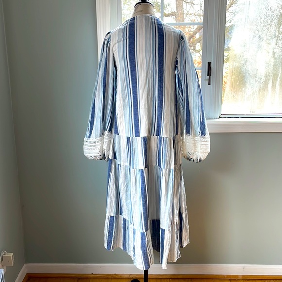 Hemant & Nandita blouson sleeved midi dress EUC size S - Picture 4 of 10